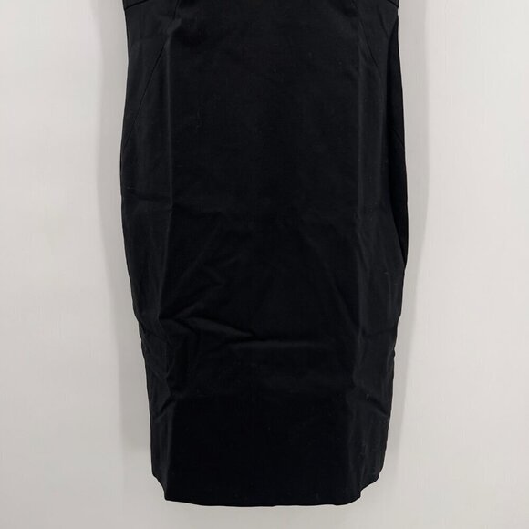 Ted Baker London Cocktail Cap Sleeve Wool Blend Black Midi Dress - Picture 3 of 8